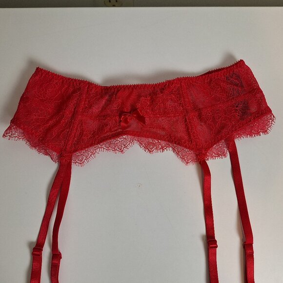 Victoria's Secret Red Lace Garter Belt (NWT) - Picture 1 of 6